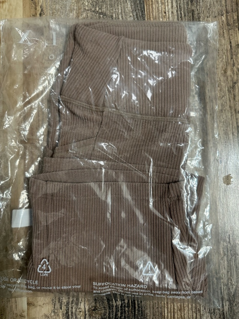 Woolx Miley Merino Wool Blend Bike Shorts Mocha Merengue Ribbed  Travel Lounge - Picture 5 of 7